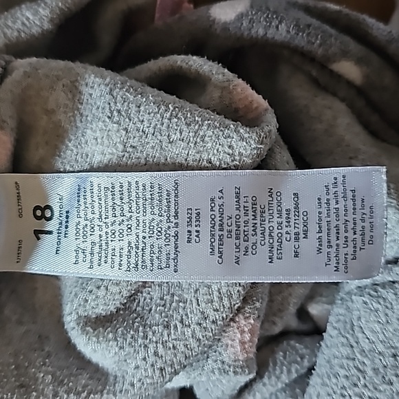 Carter's Baby Girls Size 18 Months Bundle of Qty 3 Fall Winter One-Piece Outfits - Picture 8 of 11